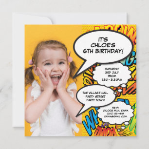 Modern Fun Photo Birthday Party Any Age Invitation