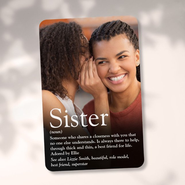 Modern Fun Photo Cool Best Sister Ever Definition Magnet (Modern Fun Photo Cool Best Sister Ever Definition Magnet)