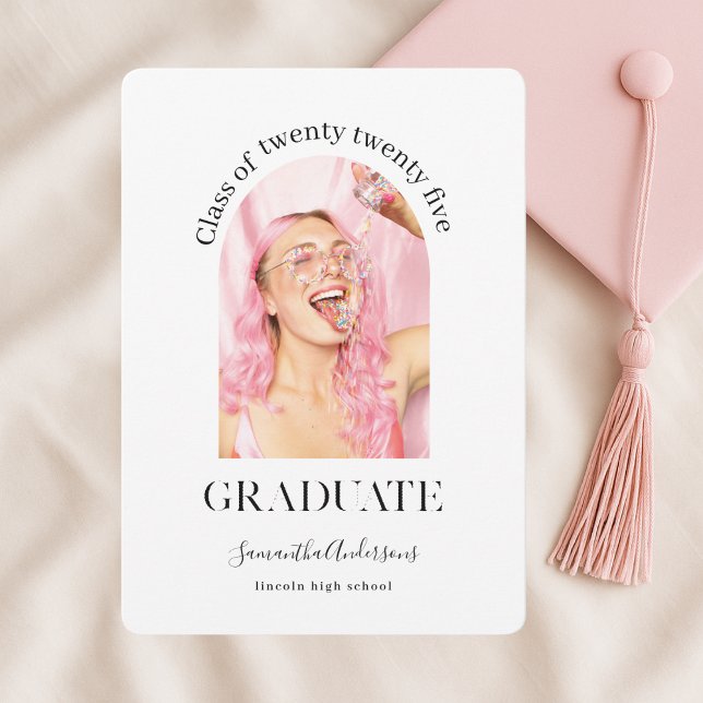 Modern Fun Photo Graduation  Invitation (Creator Uploaded)