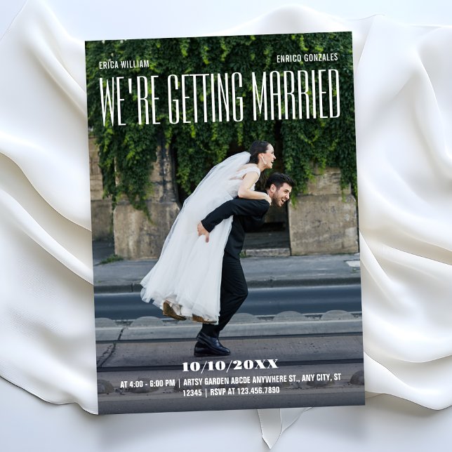Modern fun photo wedding  invitation (Creator Uploaded)