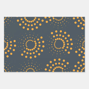 Modern fun simple, abstract geometric pattern art wrapping paper sheet