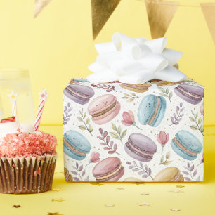 Modern Fun Sweet Macaroons Wrapping Paper
