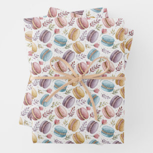Modern Fun Sweet Macaroons Wrapping Paper Sheet