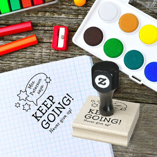 Modern Fun Teacher Encouragement Back To School Rubber Stamp