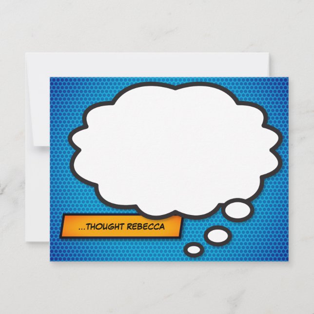 Modern Fun Think Bubble Personalised Card (Front)