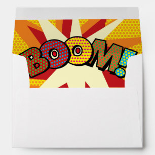 Modern Fun Typographic Comic Speech Bubble Envelope