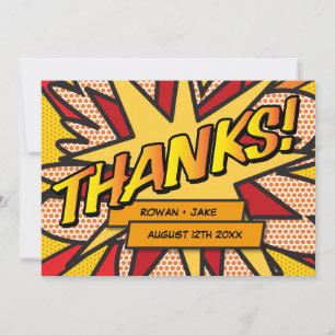 Modern Fun Typographic Thank You Card