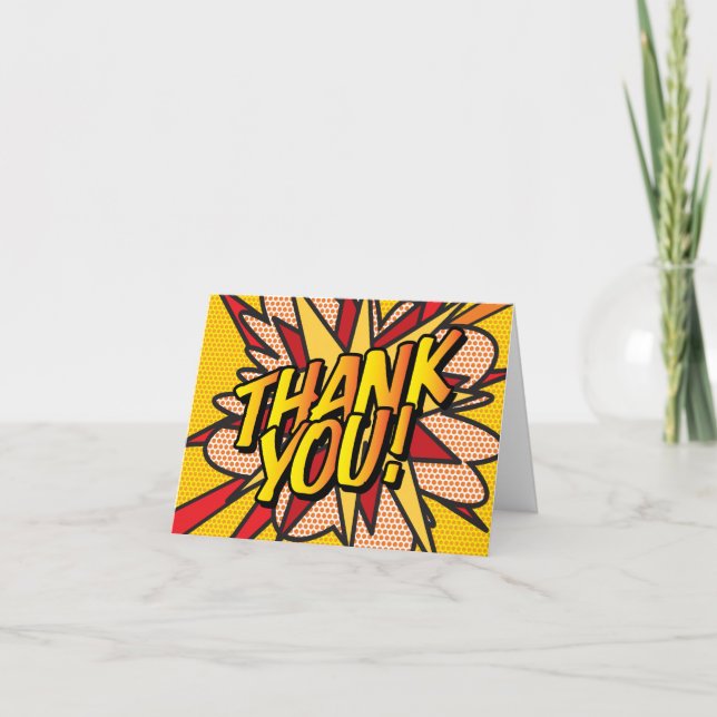 Modern Fun Typography Thank You Card (Front)