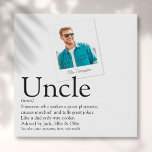 Modern Fun Uncle Definition Photo Faux Canvas Print<br><div class="desc">Personalise the photo and text for your special,  favourite Uncle to create a unique gift. A perfect way to show him how amazing he is every day. Designed by Thisisnotme©</div>