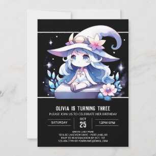 Modern Fun Wizard Birthday Invitation