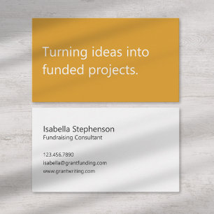Modern Funding Consultant Freelance Writer Business Card