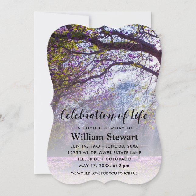 Modern Funeral | Celebration of Life Invitation (Front)