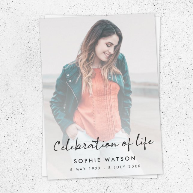 Modern Funeral | Celebration of Life Memorial Invitation (Creator Uploaded)