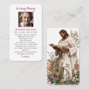 Modern Funeral Jesus Prayer Card Good Shepherd