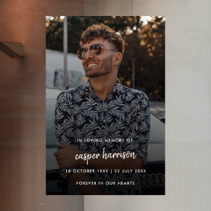 Modern Funeral Memorial   Celebration of Life Window Cling