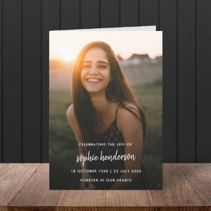 Modern Funeral Order of Service Folded Programme