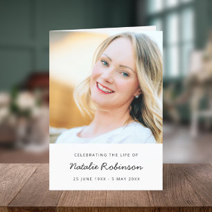 Modern Funeral   Order of Service Life Celebration Programme