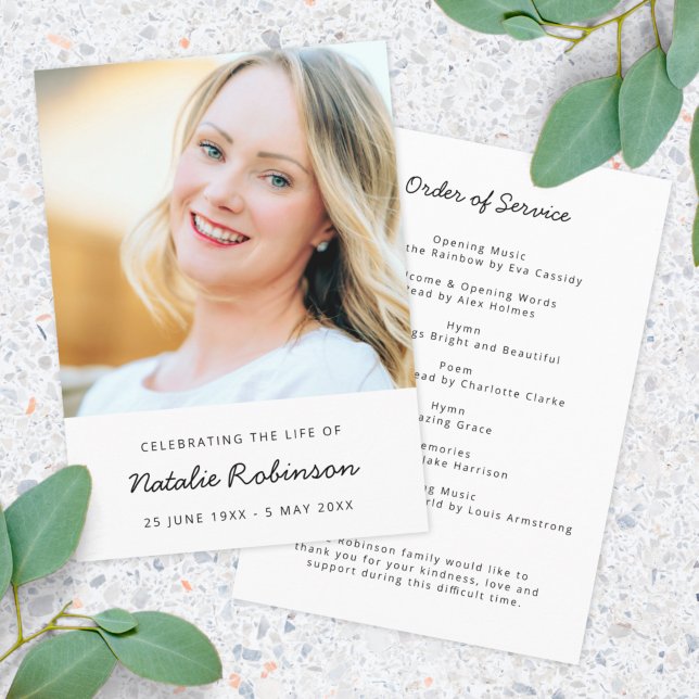 Modern Funeral | Order of Service Life Celebration Programme (Creator Uploaded)