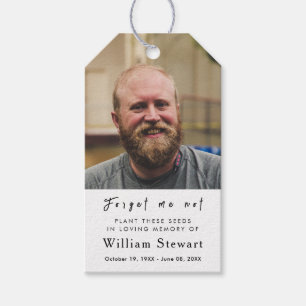 Modern Funeral photo   Forget me not Seed Gift Tags