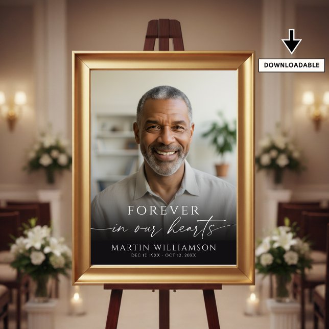 Modern Funeral Photo Script Welcome Sign (Creator Uploaded)