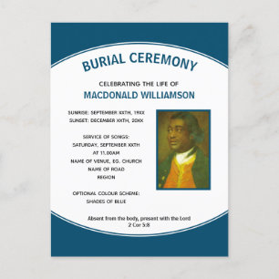 Modern Funeral Service Invitation Postcard