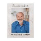 Modern Funeral Sympathy Photo Memorial Prayer Card