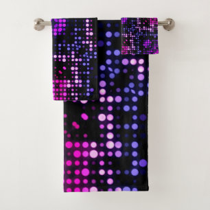 Modern Funky Colourful Polka Dots Pattern Bath Towel Set