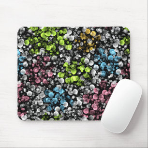 Modern Funky Colourful Retro Polka Dots Pattern Mouse Mat