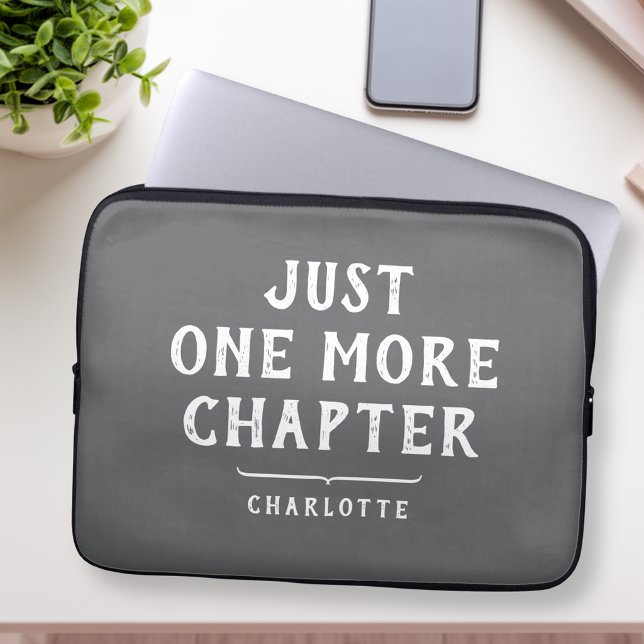 Modern Funny Book Lover Saying Custom Laptop Sleeve (Creator Uploaded)