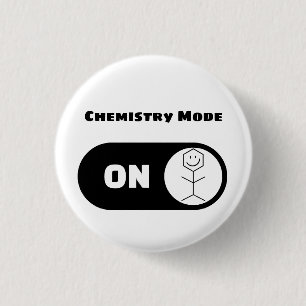 Modern Funny Chemist Pharmacist Chemistry 3 Cm Round Badge
