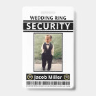 Modern Funny Custom Photo Ring Bearer ID Security