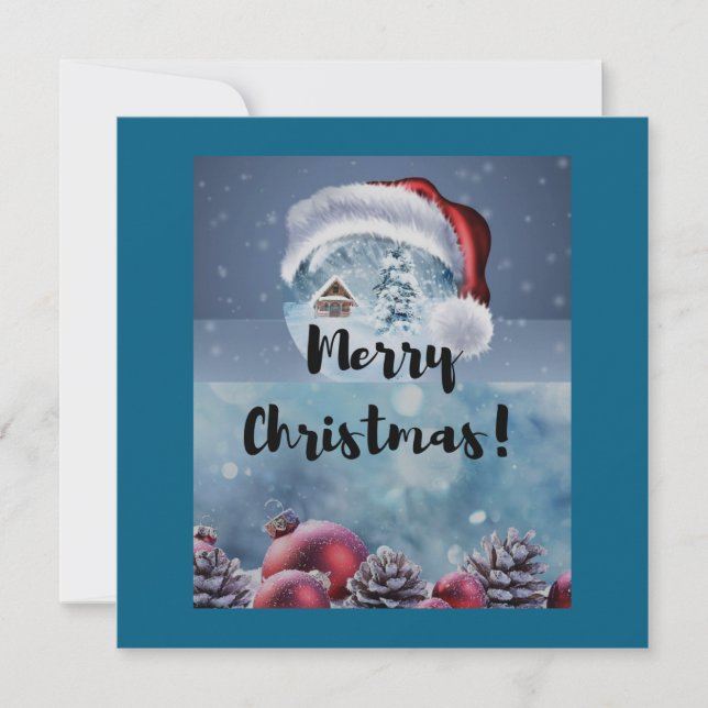 Modern funny cute Christmas reindeer      Invitation (Front)