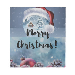 Modern funny cute Christmas reindeer Notepad