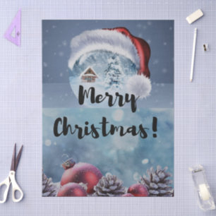 Modern funny cute Christmas reindeer Tissue Paper