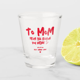 Modern Funny Father's Day for Single Mum Shot Glass