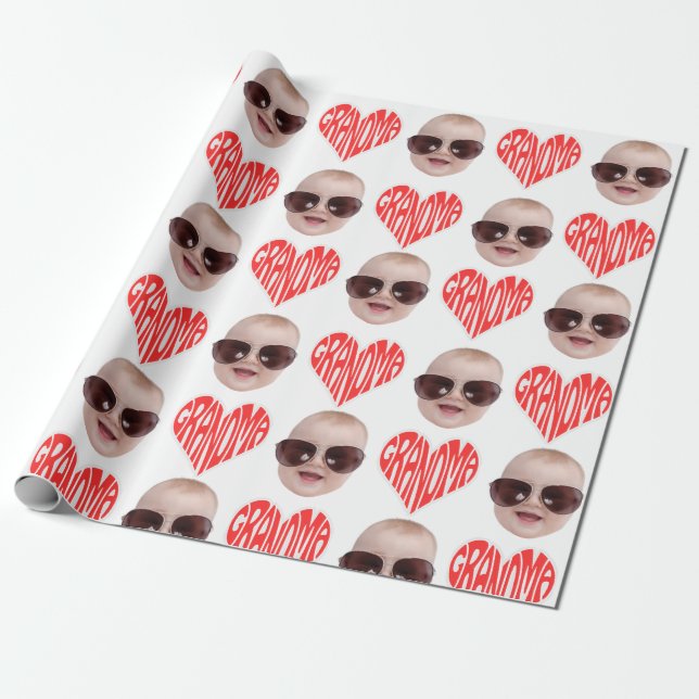 Modern Funny Gift Birthday Party Wedding Gift Wrapping Paper (Unrolled)