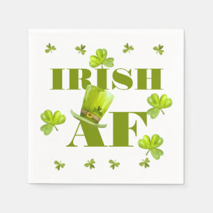 Modern Funny IRISH AF Napkin