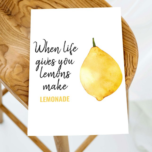 Modern Funny Lemon Yellow Quote Holiday Card (Creator Uploaded)