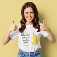 Modern Funny Lemon Yellow Quote