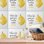 Modern Funny Lemon Yellow Quote Tile<br><div class="desc">Modern Funny Lemon Yellow Quote</div>