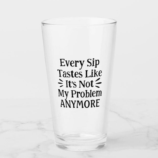 Modern Funny Motivational Quote | Black Text Glass (Front)
