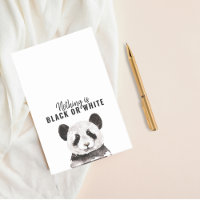 Modern Funny Panda Black And White With Quote