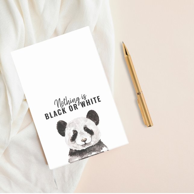 Modern Funny Panda Black And White With Quote Post-it Notes (Creator Uploaded)