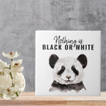 Modern Funny Panda Black And White With Quote Tile<br><div class="desc">Modern Funny Panda Black And White With Quote</div>