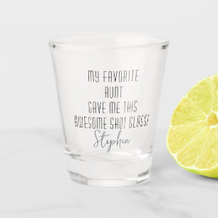 Modern Funny Personalised to Nephew from Aunt Shot Glass