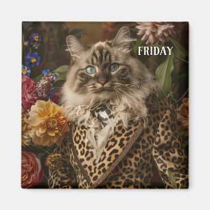 Modern Funny Pet Days Friday Magnet