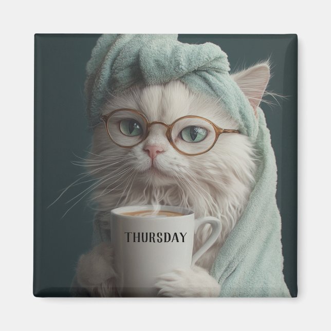 Modern Funny Pet Days Thursday Magnet (Front)