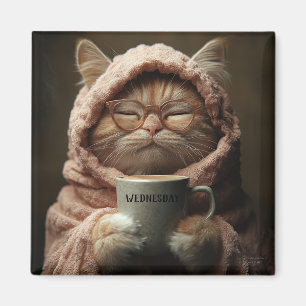 Modern Funny Pet Days Wednesday Magnet