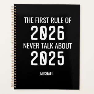 Modern Funny Quote Black 2026 Planner