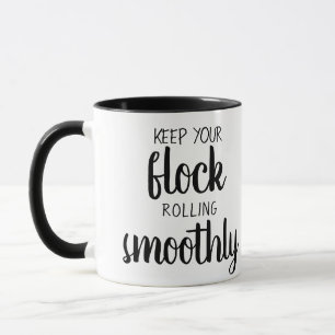 Modern Funny Quote Custom Text Chicken Farm Owner Mug